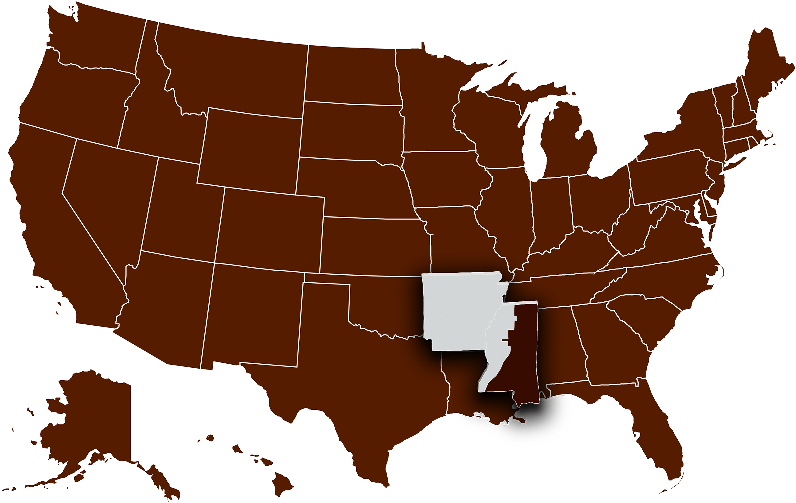 map of states wo names